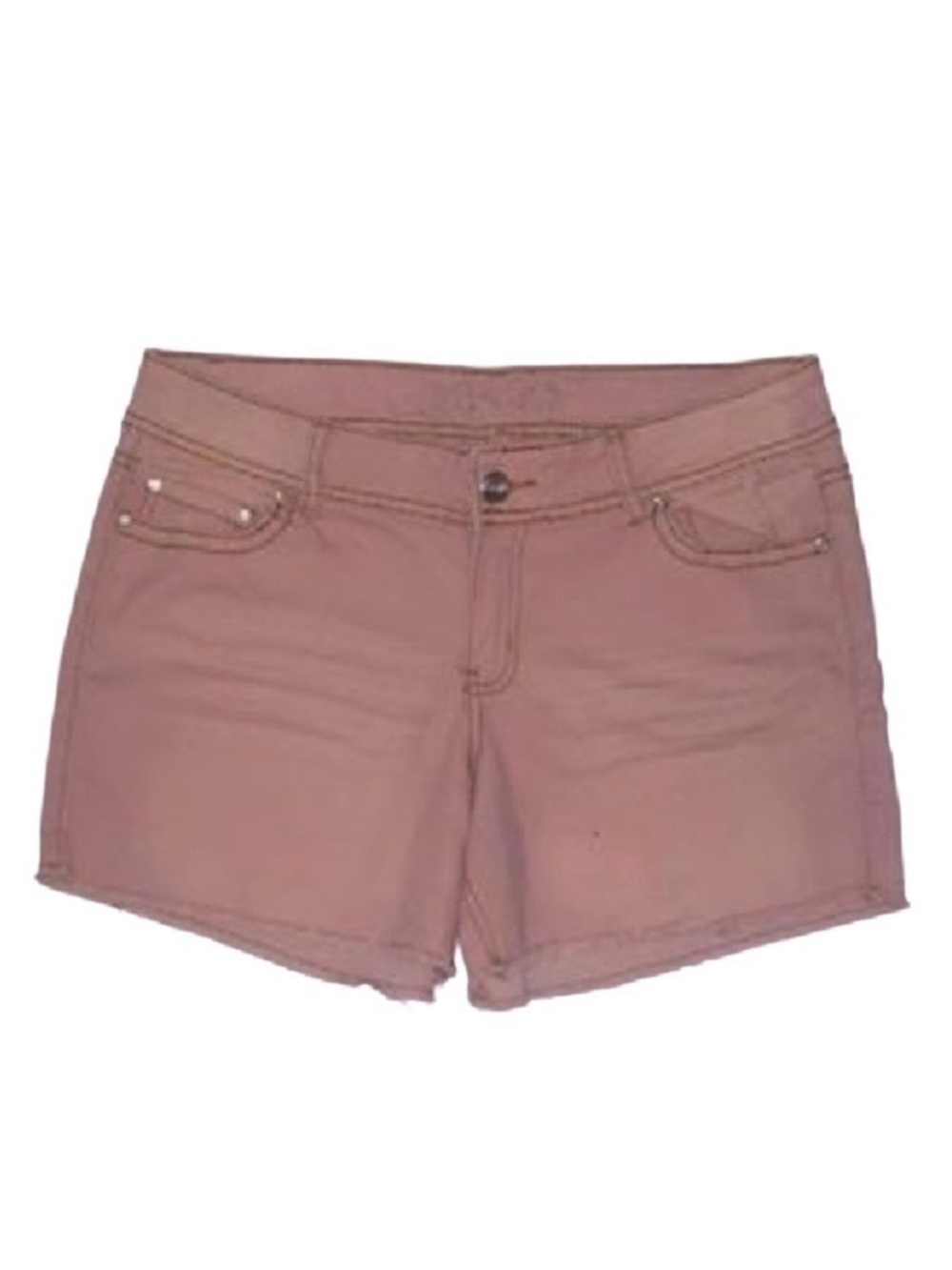 BONGO JUNIOR'S OMBRE FRAYED DENIM SHORTS- 13 JUNIORS CORAL (NEW WITH TAGS)
